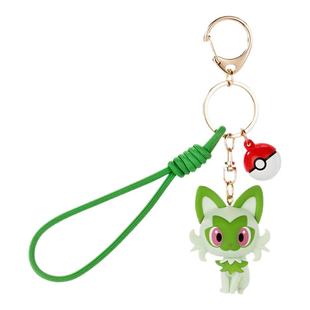 玩乐主义宝可梦挂件新卡通动漫风新叶喵周边钥匙扣书包挂朋友礼物