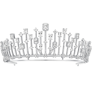 HEFANG何方璀璨方糖冠冕法式仙气质优雅皇冠头饰定制