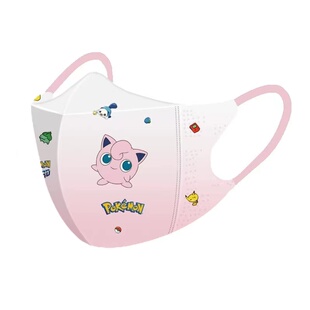 口罩儿童宝可梦皮卡丘3到6岁 可爱卡通8到12岁3d立体防护夏季薄款