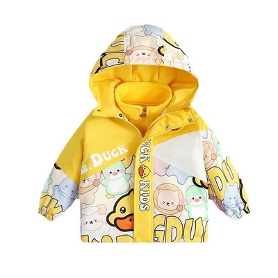 小黄鸭儿童冲锋衣外套三合一