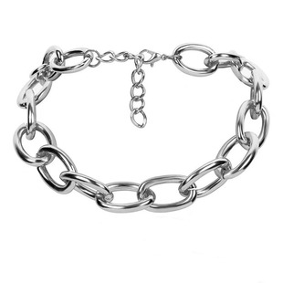 简约个性金属项饰颈链女夸张复古锁骨链朋克短款项链重金属粗链条