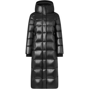 坦博尔冬季鹅绒羽绒服女装长款连帽加厚过膝百搭极寒保暖防风外套