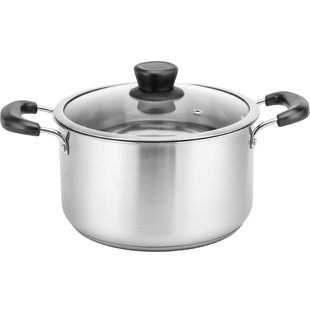 德国304不锈钢汤锅奶锅炖锅加厚家用不粘煮粥锅16/18/20/22/24cm