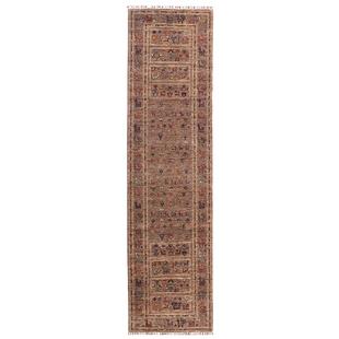 阿富汗进口美式复古波斯纹样民族风走道玄关手工羊毛床边卧室地毯