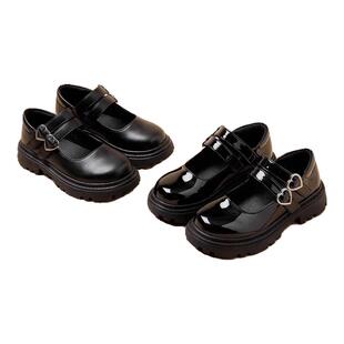 真皮女童皮鞋2026春秋新款儿童演出鞋黑色舞蹈鞋公主鞋中大童单鞋