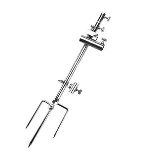 不锈钢多功能野钓地插支架三合一钓鱼支架炮台拉饵盘地插架杆渔具