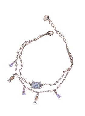 双层叠戴小猫与鱼手链