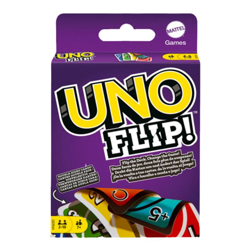 美泰UNO紙牌Flip紙牌升級款雙面玩法優(yōu)諾聚會桌面游戲多人卡牌