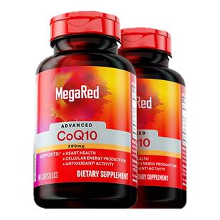 美国脉拓MegaRed高含量辅酶q10软胶囊200mg90粒保护心脑血管迈拓