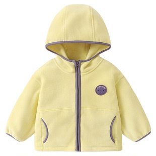 咔咔熊猫宝宝加厚外套秋冬儿童毛绒连帽衫初春童装男童女童衣服潮