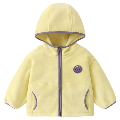 咔咔熊猫宝宝加厚外套秋冬儿童毛绒连帽衫秋季童装男童女童衣服潮