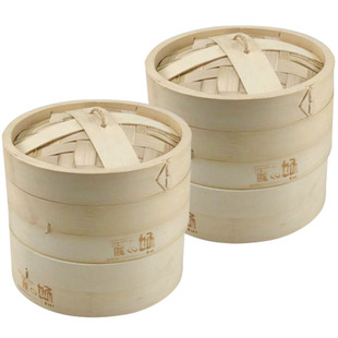 耐之固手工竹蒸笼家用小笼包加深宽竹制大小蒸笼蒸锅笼屉馒头蒸架