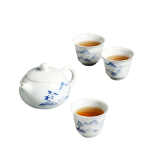 昌南手绘青花瓷功夫茶具套装景德镇陶瓷一壶四杯官方旗舰店正品