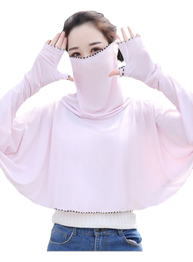 披肩女护脖子夏天遮全防晒面罩