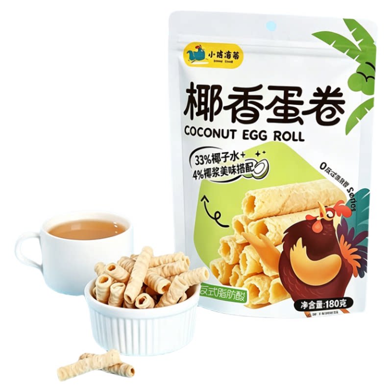 小鸡海蒂椰子味蛋酥卷