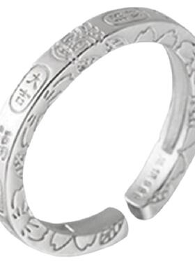 S999足银招财纳福戒指女小众设计