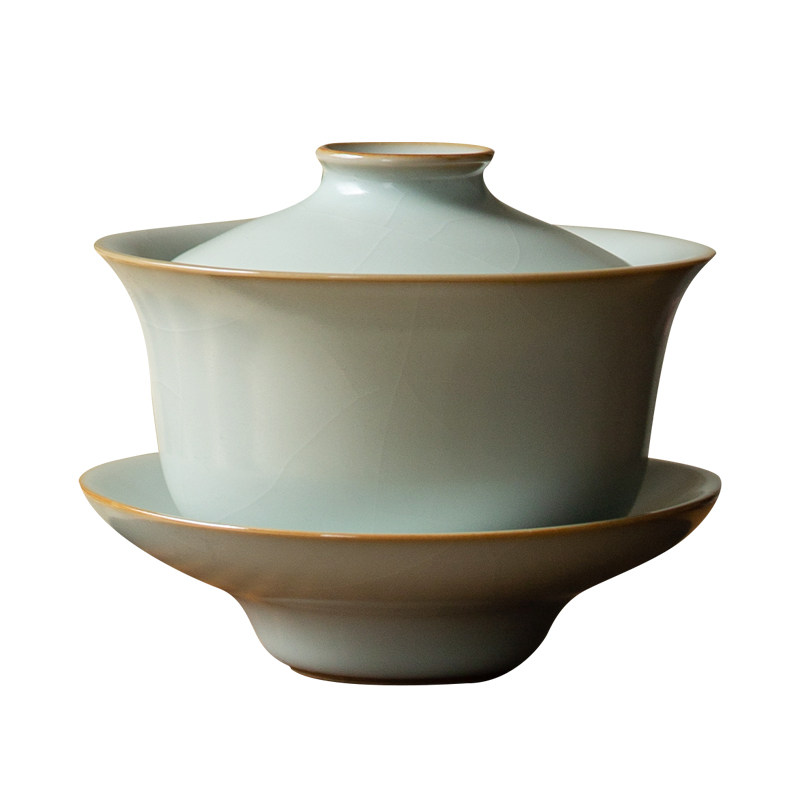 问鼎复古色釉瓷中式茶杯品茗