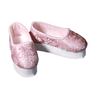 古风原创设计bjd娃鞋四分厚底增高国风古装娃娃花糕体 白薇体