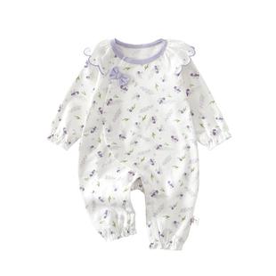 婴儿连体衣春秋季纯棉a类女宝宝春装外出衣服小公主超萌哈衣80码6