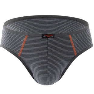 健将三角内裤男弹力纯棉色织窄边中腰裤衩男衣莱卡棉男式短裤头