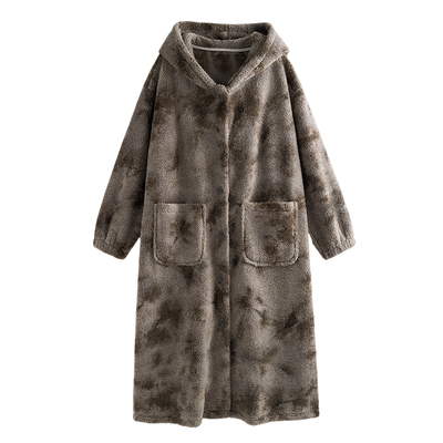 珊瑚绒睡袍男加厚青少年浴袍睡衣