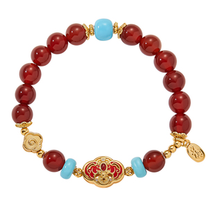 恭王府福在眼前红玛瑙手串正品博物馆文创新婚本命年情人节礼物女