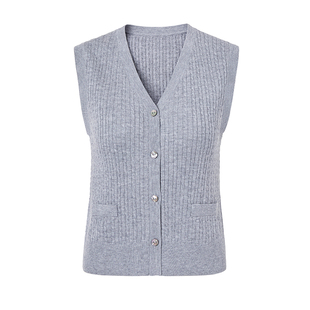 恩瑞妮商场同款2025秋装新款通勤慵懒风休闲气质背心马甲毛衫女