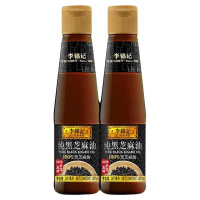 李锦记纯黑芝麻油压榨小磨香油