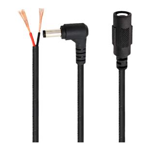 DC线足0.5平加粗纯铜电源连接线弯头5521公头母头直流接头电源线