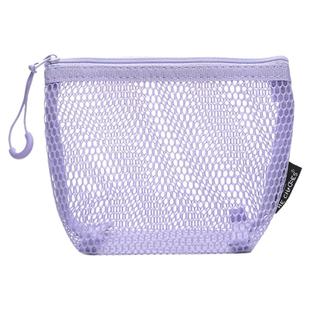多巴胺立体三角网格收纳包大容量女式便携杂物化妆口红网纱收纳袋