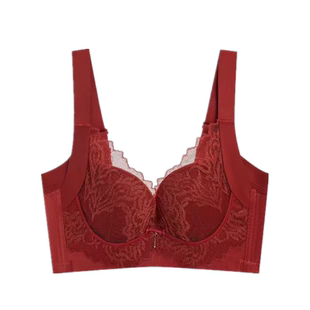 婵娟鸟8876中薄B杯内衣软钢圈小胸聚拢调整型收副乳防下垂文胸罩