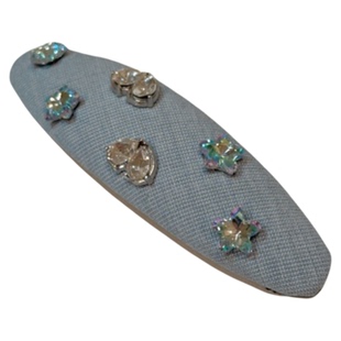 AhuaAhuaya韩版甜美少女心蓝色水钻星星爱心鸭嘴夹发夹边夹刘海夹