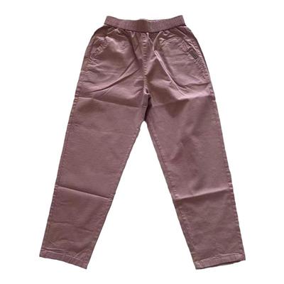 韩版原创松紧腰薄款纯棉八分裤