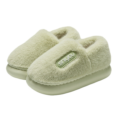 毛绒踩屎感棉拖鞋女士秋冬季新款