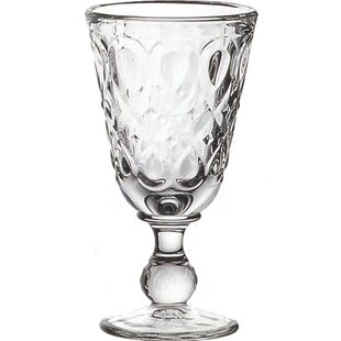 LA ROCHERE法国里昂浮雕玻璃杯高档精致高脚杯复古果汁咖啡冷饮杯