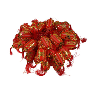 春节新年红灯笼LED灯2026新年小红灯笼发光挂件窗帘灯过年氛围灯