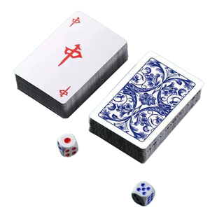 麻将牌麻将扑克牌防水加厚耐打家用纸牌麻将旅行防水加厚文创用品