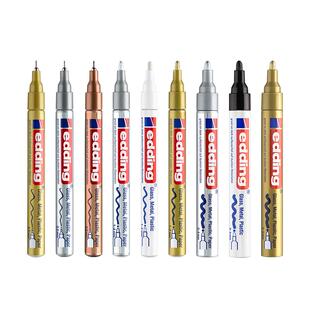 edding明星签名笔SD金色签字笔防水不掉色记号笔球衣球星金属色签名笔