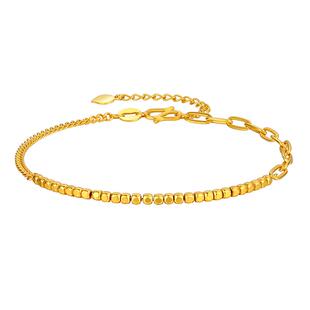 TSL谢瑞麟小方块黄金手链5G工艺足金手饰拼接XL036