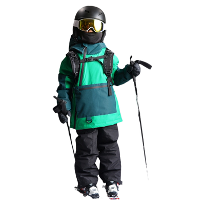 原创撞色防水防风儿童滑雪服