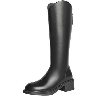 百丽女靴子高长靴女冬季新款骑士靴弹力瘦瘦靴长筒靴子B2134DG4