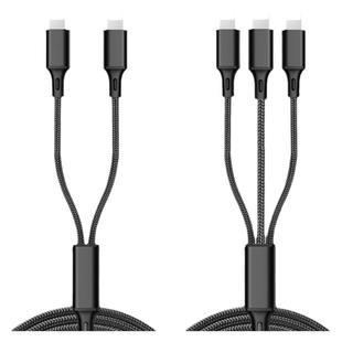 科纳森数据线三合一快充一拖三充电线适用苹果iphone8手机12pro双头13二合一多头8p一拖二多功能器x通用7加长