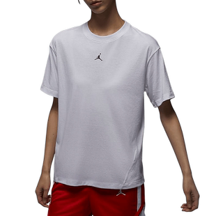 Jordan耐克Dri-fit女速干跑步短袖上衣夏季宽松透气T恤FN5117-100