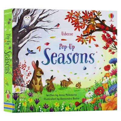 四季 英文原版绘本 Usborne Pop Up Seasons 尤斯伯恩 儿童趣味3D视觉立体书 早教英语启蒙翻翻洞洞书 英文版进口原版书籍