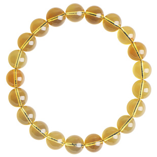 天然蓝珀圆珠手串净水高蓝琥珀单圈手链首饰品礼物