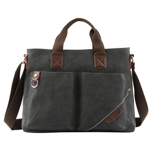 手提单肩斜挎包男大容量隔层资料包公文袋行李包铁路乘务员携带包