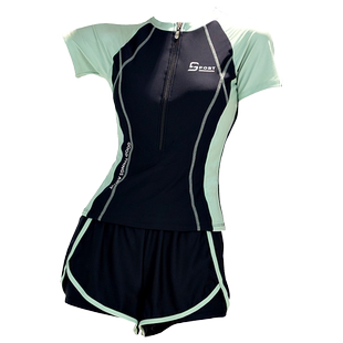 泳衣女款保守分体式2025新款高级感温泉游泳馆专用遮肉游泳衣泳装