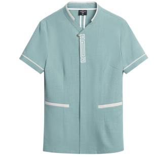 酒店宾馆高端客房阿姨服务员商场后勤饭店保洁工作服短袖夏季定制