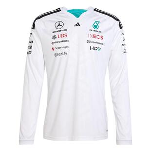 梅赛德斯AMG马石油F1车队速干修身运动长袖T恤男装adidas阿迪达斯