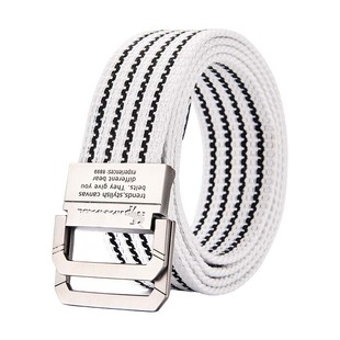 帆布腰带 男士皮带双环扣ins女裤腰带潮韩版工装青年学生户外军训